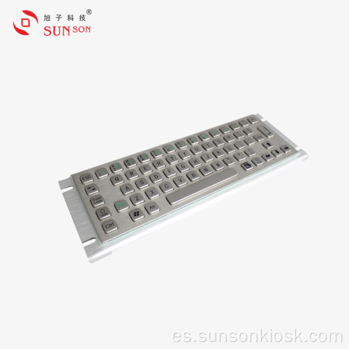 Teclado de metal resistente para quiosco de información